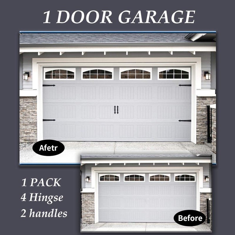 skysen Magnetic Garage Door Decorative Faux Hinges Handles Accents Hardware