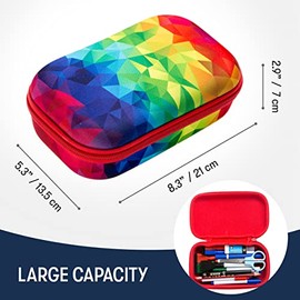 Estuche para Lápices ZIPIT Colorido para Niñas, Bonito Estuche de Lápices para la Escuela, Caja Organizadora de Papelería de Gran Capacidad