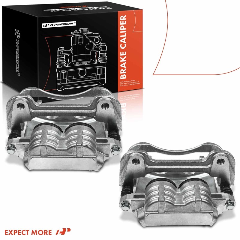 A-Premium Disc Brake Caliper Assembly with Bracket Compatible with Select
