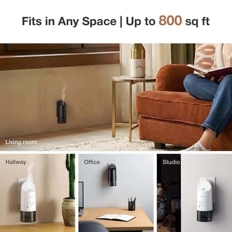 Airversa Smart Waterless Diffuser Plug in Wall for Essential Oils,