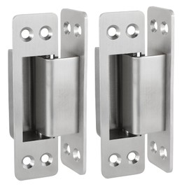 Hidden Door Hinge 5 Inch Hidden Hinges for Doors 304 Stainless Steel Hidden Door Hinges Heavy Duty Invisible Hinge 3mm Thicknesse Hidden Hinges for Doors Silent and Smooth 1pcs