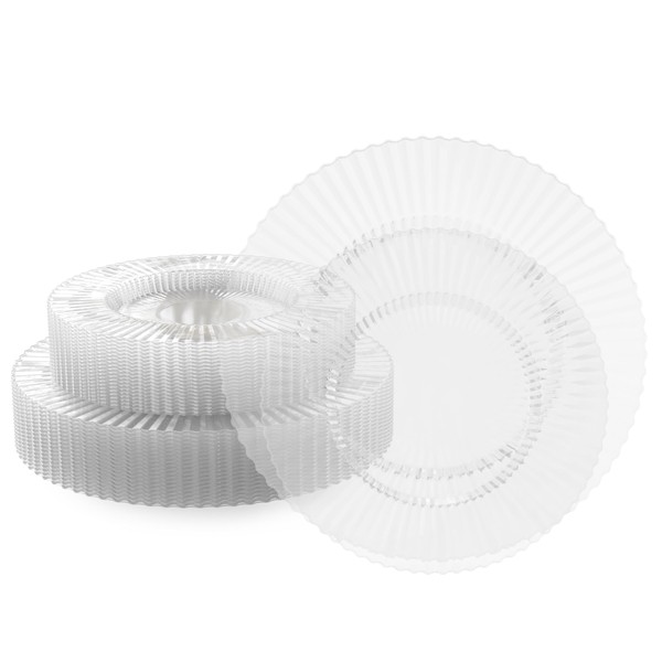 80 Piece Plastic Disposable Plates Set For 40 Guests I