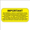 40 RCD Test Labels Yellow Electrical Safety Stickers - 50mm