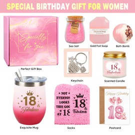 18th Birthday Gifts for Girls, 18 Year Old Girl Birthday Gifts Unique Fabulous 18th Birthday Decorations for Girls Happy 18th Birthday Gifts for Her, Daughter, Niece, Granddaughter, Sister, Bestie