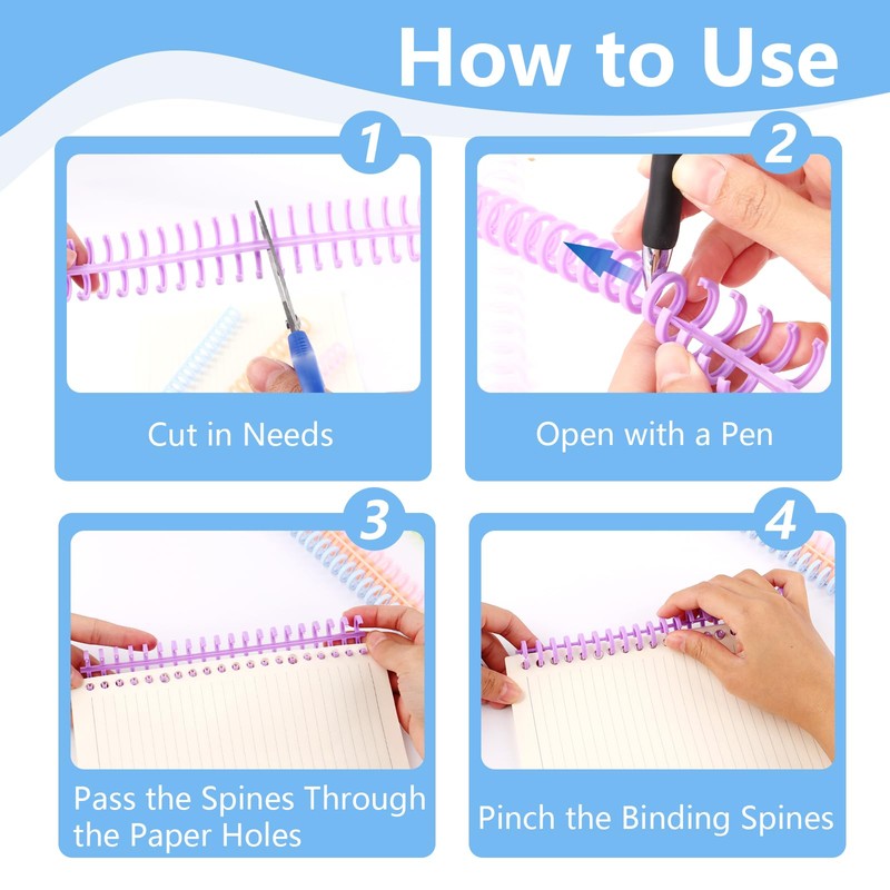 Pack of 15 Binding Combs Plastic Binding Combs 30 Rings