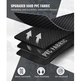 NICECNC YFZ450 Front Fender Bag 500D PVC Waterproof ATV Fender Bag YFZ 450 Accessories Bag Dual-use Storage Bags with Strong Velcro No Drilling Compatible with Yamaha YFZ 450 YFZ450R YFZ450X (Silver)