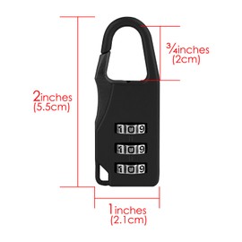 Linkidea 5 Pack Backpack Locks Zipper, Bulk Pack, Wholesale Multi-Pack Mini Combo Luggage Small Zipper Locks, Multi-Purpose with 3 Digit Password for Backpack Baggage Outdoor Camping