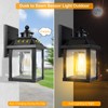 UOOIUMOY 2 Pack Solar Wall Lights Outdoor, Dusk to Dawn