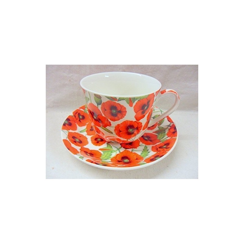 Field Poppy Jumbo Cup and Saucer