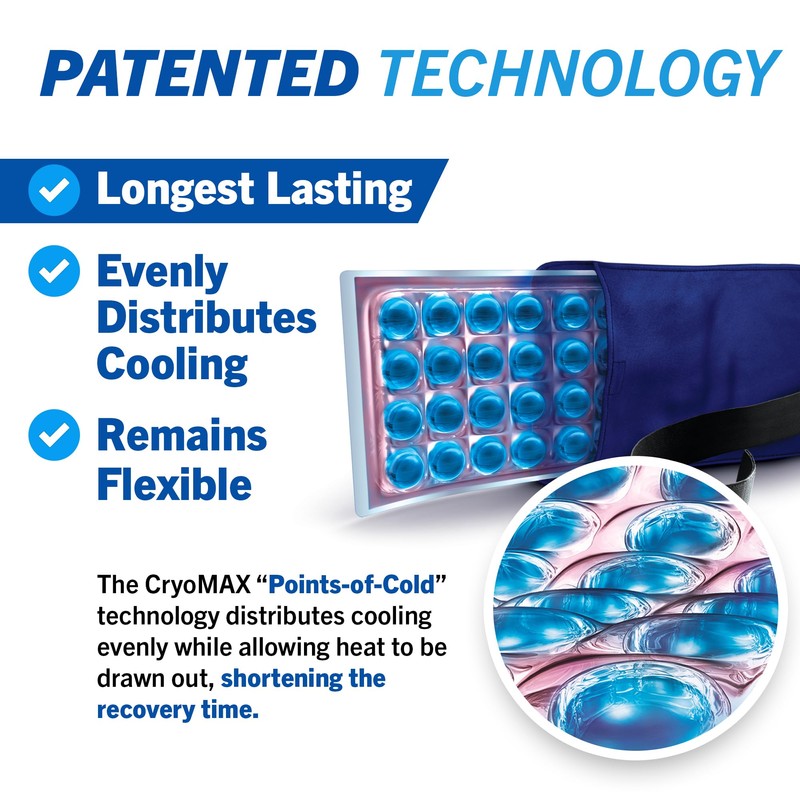 CryoMAX Cold Pack, Reusable, Latex Free, 8 Hour Cold Therapy,