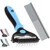 VERSE Pet Undercoat Rake - Double-Sided Dog Comb for Shedding