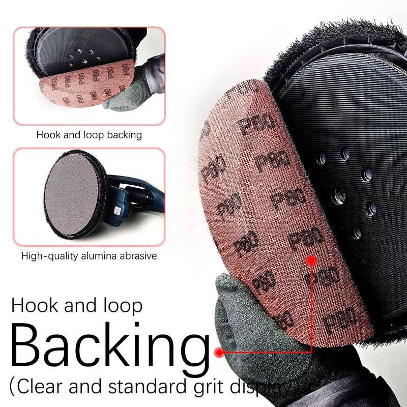 Faoyoon 9 Inch Sanding Disc Drywall Sandpaper, Dust Free Sanding