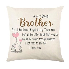 GYISANA A Very Special Brother Cushion Covers 45x45 Throw Pillow Cover Brother Gifts, Brother's Birthday Gifts Thanksgiving Gifts