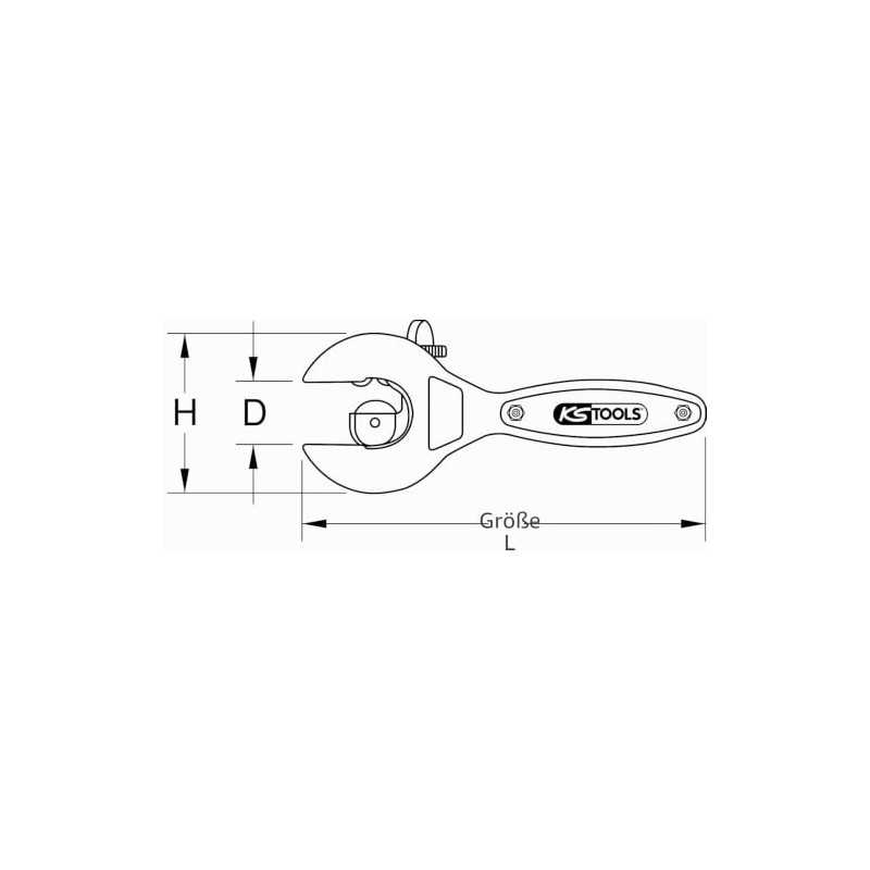 KS Tools 104.5022 Ratchet pipe cutter, 8-23mm