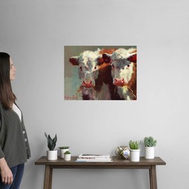 CANVAS ON DEMAND Cow Belles Wall Decal, Cow Artwork