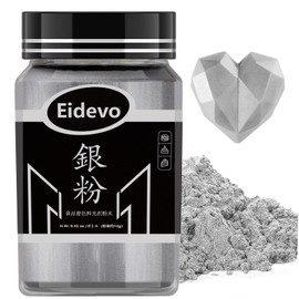 Food Coloring Gloss Powder, 0.4 oz (12 g) Macaron, Silver Powder, Edible Glitter, Unscented Coloring, Food Coloring, Edible Pigment, Edible Dust Powder, Multi-Color Cooking, DIY, Children's Food, For