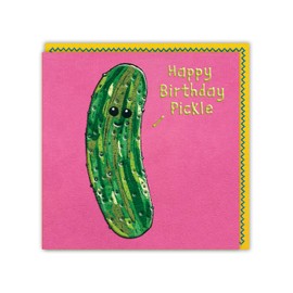 Brainbox Candy - Funny Birthday Card - Lucy Sparrow - Sew Your Soul - 'Pickle' - Cute Embossed Design - Humour Greeting Card - For Him Her Men Women Friends Partner