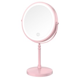 Makeup Mirror, Rechargeable Vanity Mirror with 3 Lights, 1X/10X