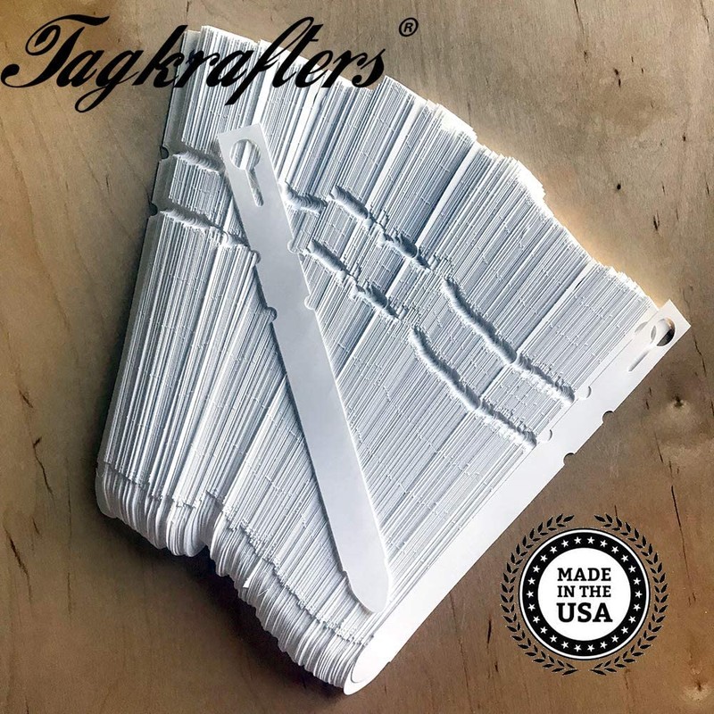TAGKRAFTERS 8-1/2" x 3/4" White - Speed Tags - 500