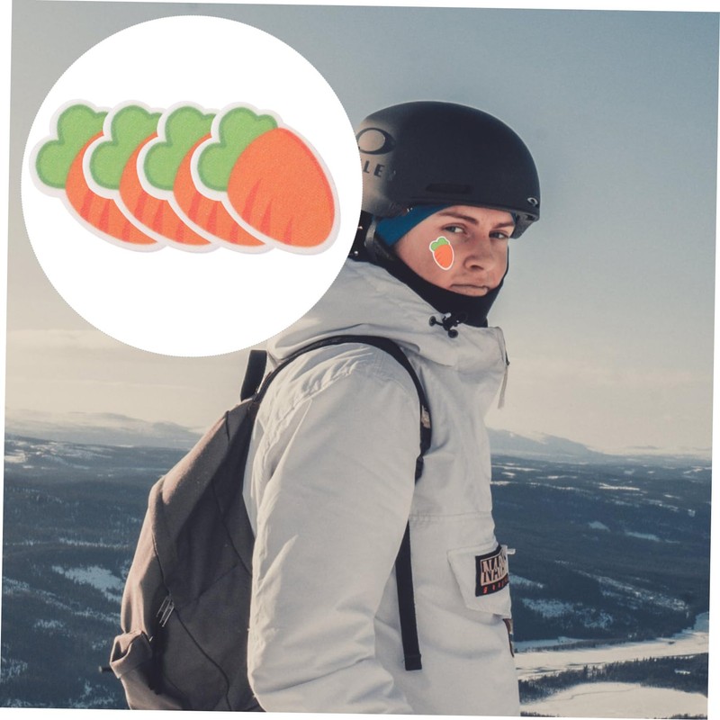 Sosoport Winter Sports Face Decal 4pcs Antifreeze Tape Breathable Allergy-
