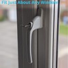 WODSTA UPVC Window Handle 2PCS Lockable Window Handle Aluminum White