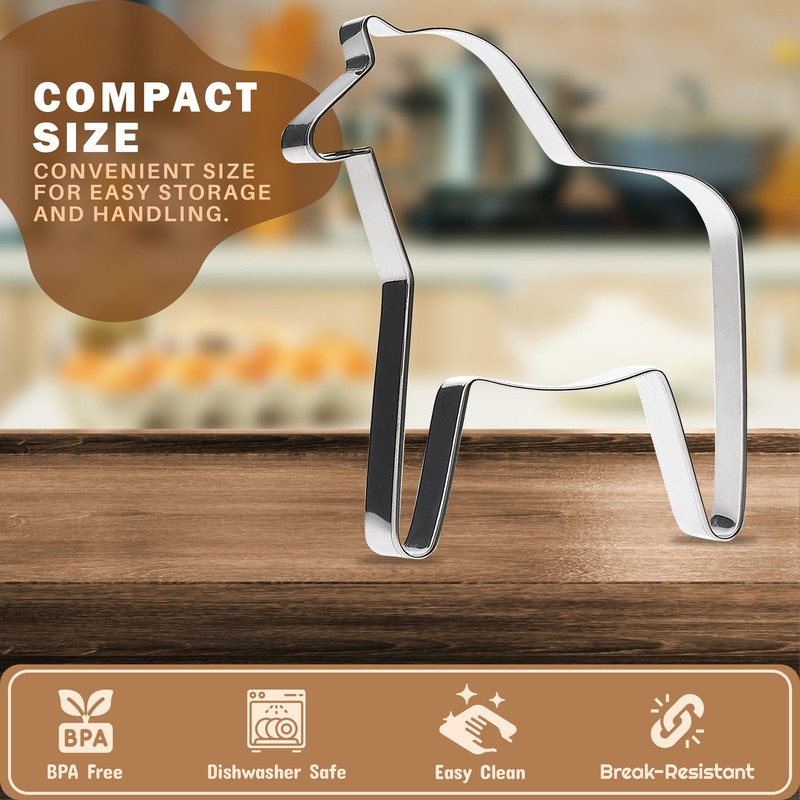 KOLIBROX Dala Horse Cookie Cutter - Traditional Swedish Design Scandinavian