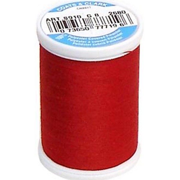 Coats & Clark ~ All Purpose Thread, 250 yd ~ (S910-2680 - Red Cherry)