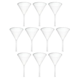 10PK Filter Funnels, 3.6" - Polyethylene Plastic - Resistant to Acids & Alkalis - Great for Laboratory, Classroom or Home Use - Eisco Labs