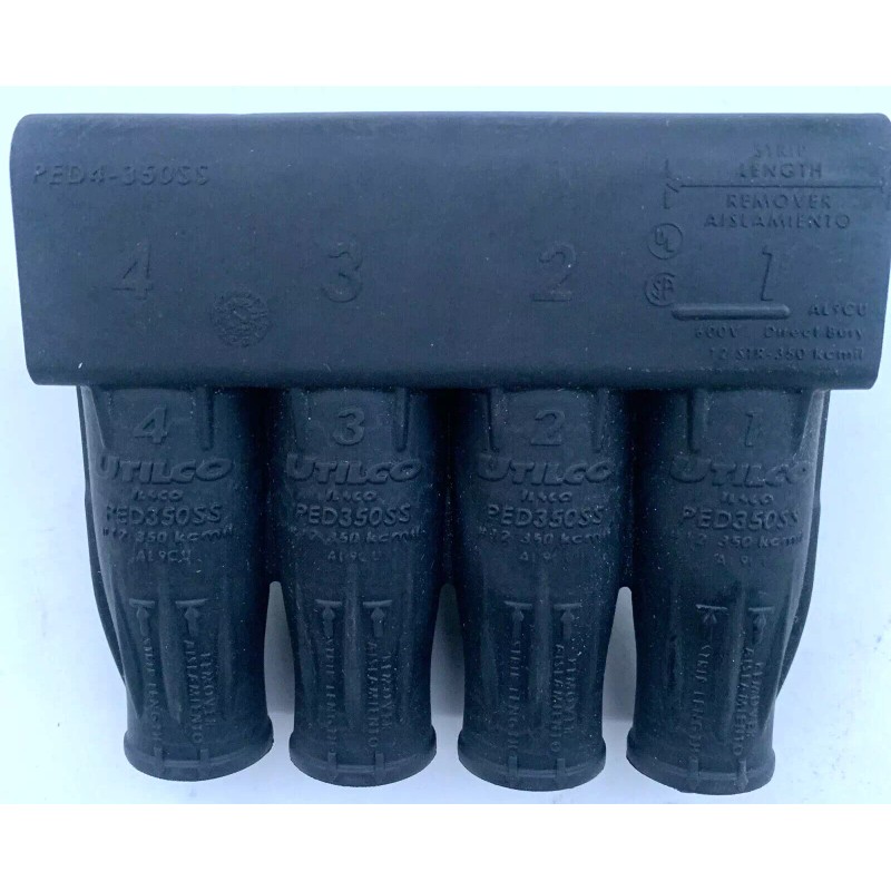 Utilco Ilsco PED4-350SS Multi-Tap Connector 4 Port 1 Side Entry