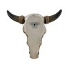 De Leon Collections Distressed Tooled Leather Cow Bull Skull with