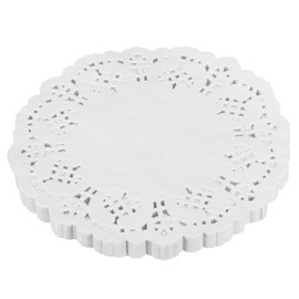 sourcing map 1000 Pcs White Lace Paper Doilies 5.5 Inch Round Paper Doilies Tableware Disposable Paper Decorative Paper Placemats for Wedding, Birthday, Cakes, Desserts, Tableware Food
