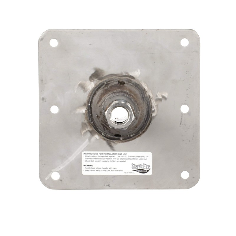 Attwood SP-67739-T Lock’N-Pin ¾-Inch Pin Base — 7x7-Inch Base, Threaded,