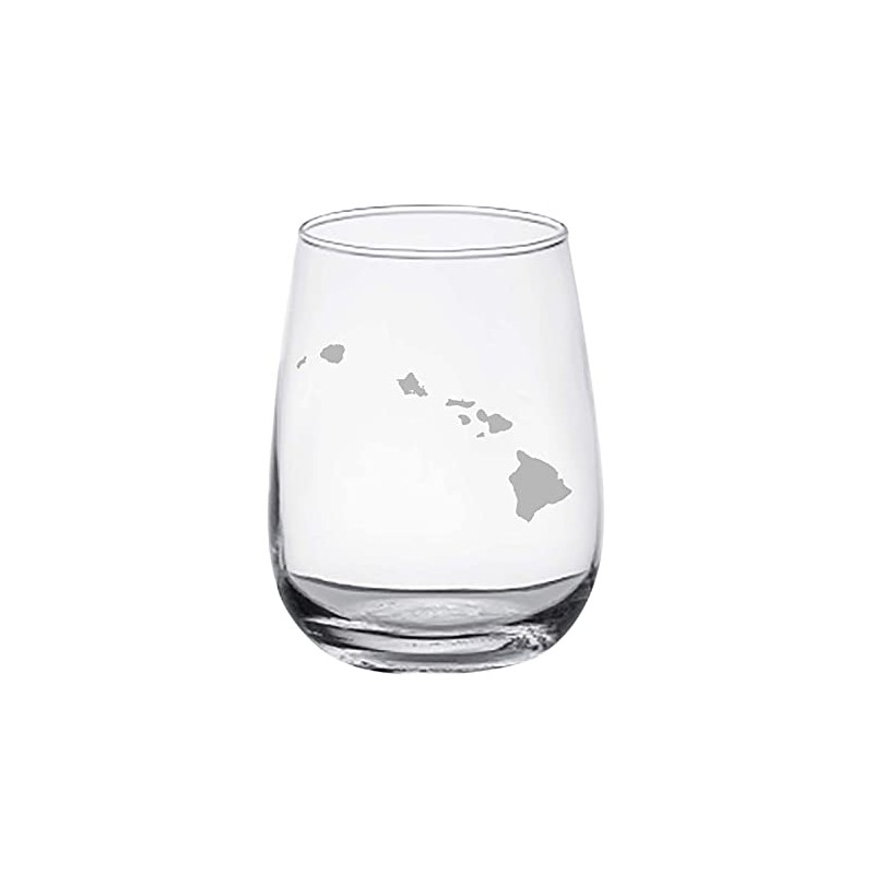 HullSpeed Designs Hawaiian Islands Map - Stemless Wine Glasses Set