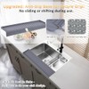 Sink Edge Protector with Suction Cup 4"x24", Silicone Sink Splash