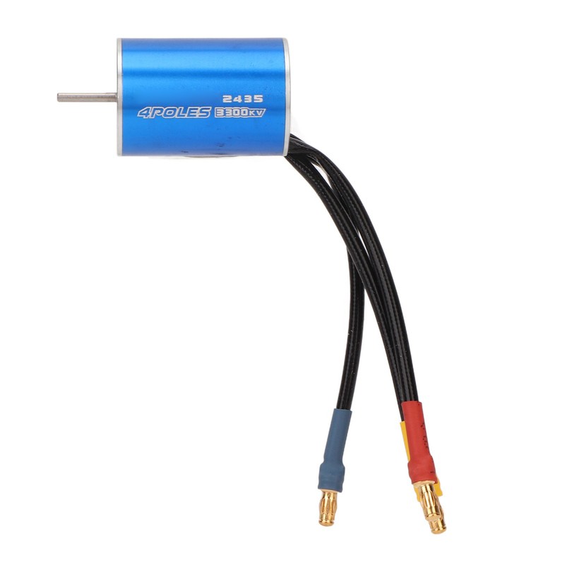 Brushless Motor 2435 3300KV Waterproof Red Aluminum Alloy CNC Machining