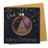 Christmas Card for Dad. Bauble Design. Eco-friendly & UK Made.