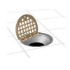 Hinged Floor Drain Grate, 6" Round