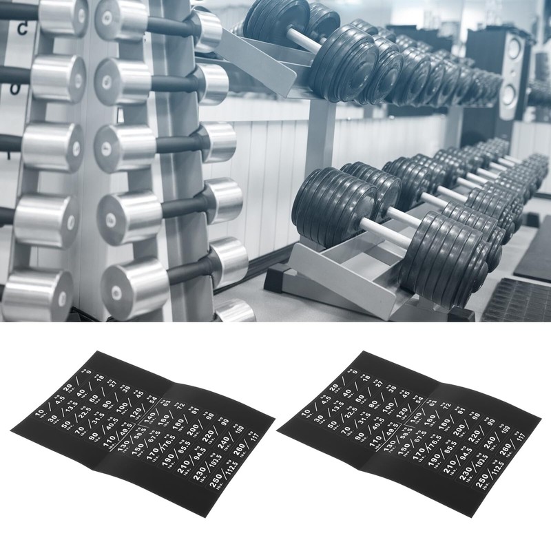 Briny River 2Pcs 10-260lbs/4.5-117kg Weight Stack Labels 4.5x1.4cm Gym Equipment