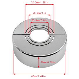 sunnates 2PCS Split Pipe Decorative Cover 20mm Raised Faucet Decorative Cover Wall Split Flange Adjustable Wall Mount Plumbing Cover Fittings Shower Pipe Cover Plate
