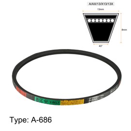 sourcing map A686 V-Belts 686mm Inner Girth 13mm Top Width 8mm Thickness A-Section Rubber Drive industrial Transmission Belt