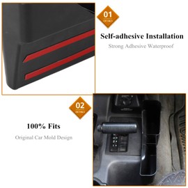 Caja de almacenamiento lateral de cambios, bandeja organizadora para Jeep Wrangler TJ 1997-2006, accesorios interiores de bandeja de cambios, color negro