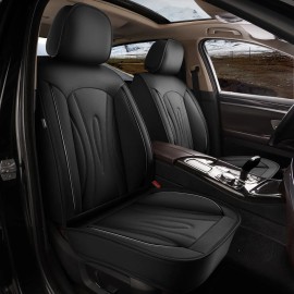 MIT Car Seat Covers Full Set Waterproof Faux Leather Fit for Toyota Camry 2012-2025