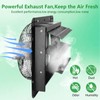 Aibabcue Shutter Exhaust Fan, 7 in Wall Mount Ventilation Fan