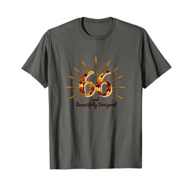 66 and Beautifully Designed Birthday Gift for Seniors T-Shirt