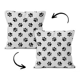 VRW Paw Print Throw Pillow Covers, Dog Footprint Decorative Pillow Covers for Home Decor, Dog Gifts, Pet Paw Cushion Cover, Dog Mom Gifts for Women, Dog Print Decor Reversible Pillow Covers 18x18