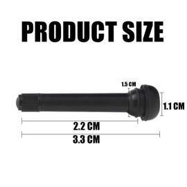 JNNJ Pack of 10 Rubber Valve Snap-in Valve Sensor, Car TR412 Tyre Valve Stems Short Black Rubber Tyre Tubeless Snap-in Vavle, Tyre Valve Stem Short Rubber Valve