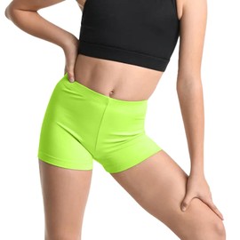 NetSetUK Girls Cycling Shorts - Kids neon Microfiber hot Pants Stretchy Comfortable fit Girls Shorts for Yoga, Ballet, Gymnastics, School & Sportswear