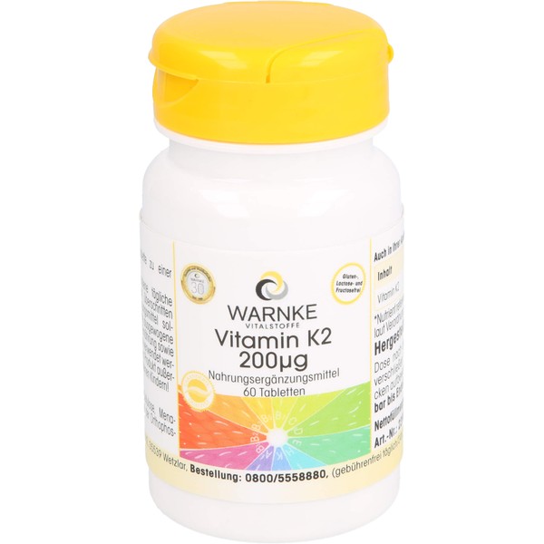 WARNKE Vitamin K2 200 µg Tabletten, 60 pcs. Tablets