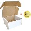 CH-BOX 50 Pack White Indestructo Shipping Mailers With Thank You
