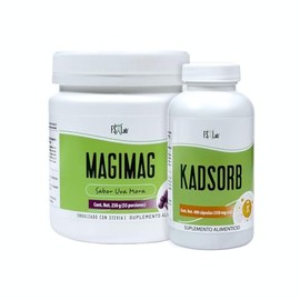 FS LAB- Citrato de Magnesio y Citrato de Potasio- Kit Dúo Dinámico Kadsorb en Cápsulas y Magimag en Polvo Sabor Uva-Mora de Frank Suárez NaturalSlim  